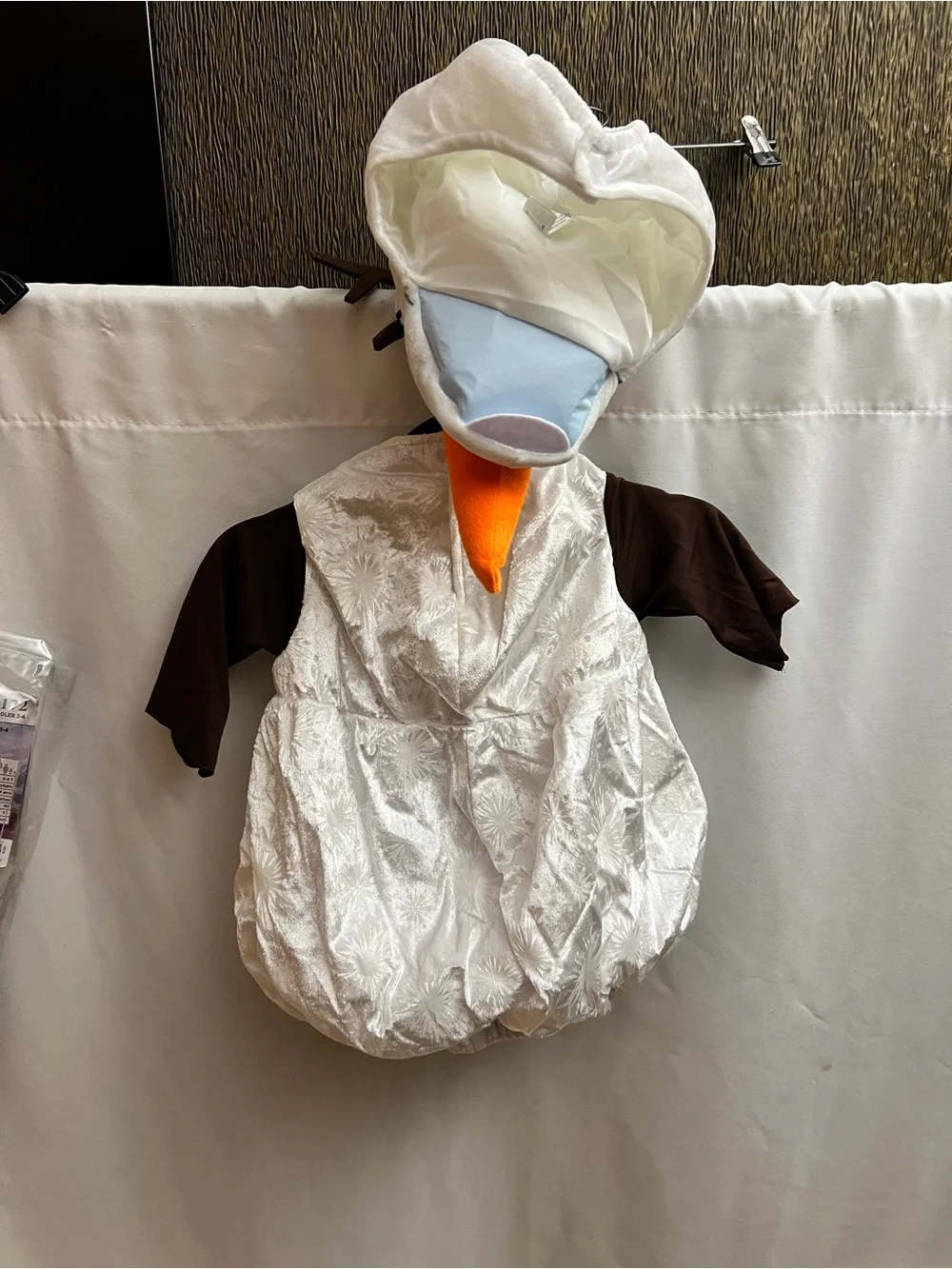 Disney Frozen II Olaf Toddler Costume Size 3-4 Halloween 3 Piece Snowman Outfit